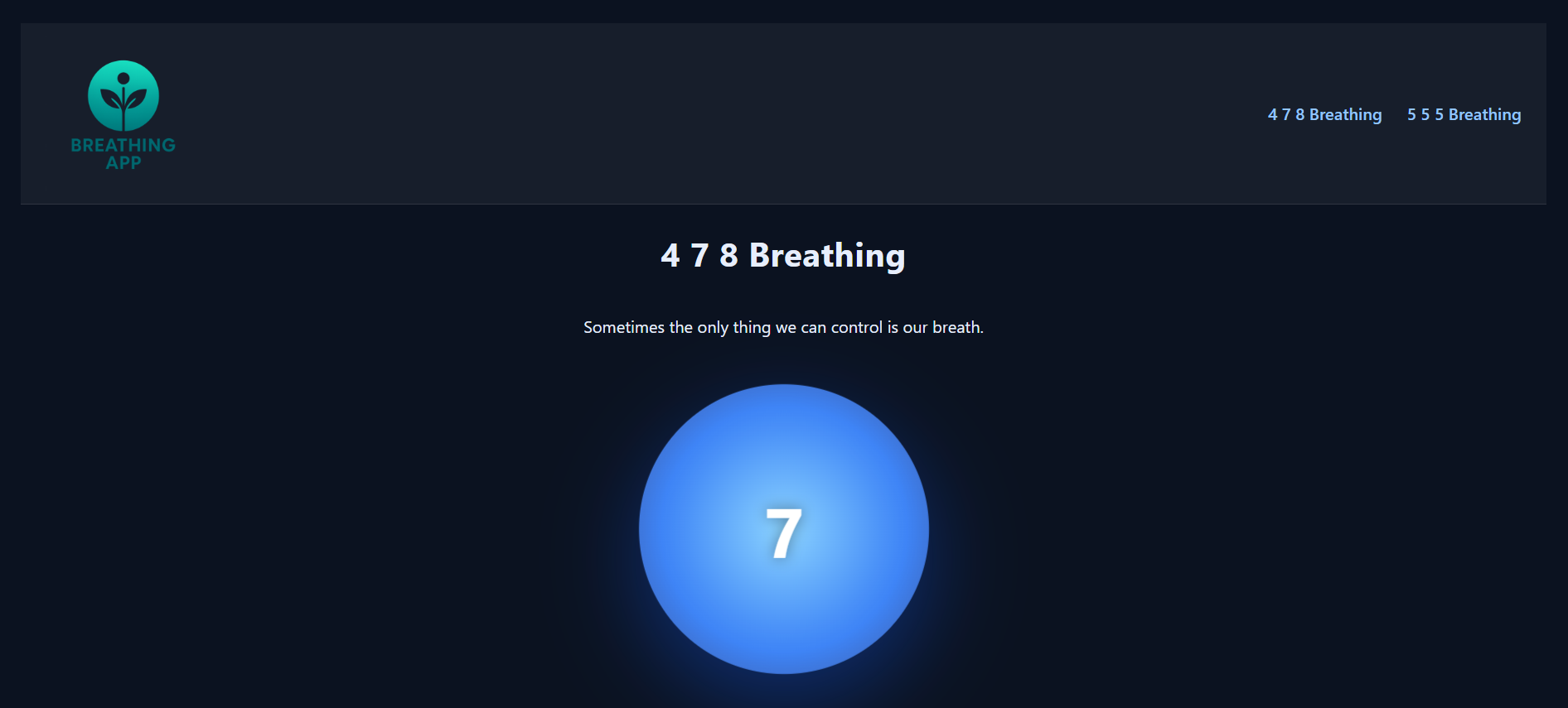 Breathing app
